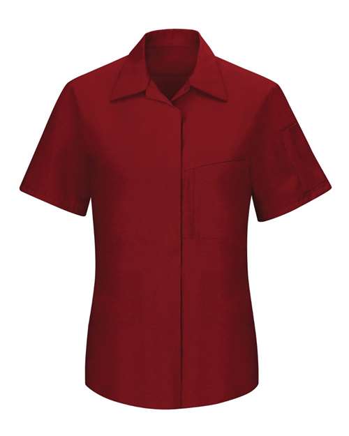 Women's Performance Plus Short Sleeve Shop Shirt with Oilblok Technology | USA Decoration