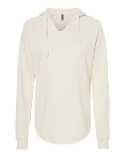 Women’s Lightweight California Wave Wash Hooded Sweatshirt | USA Decoration