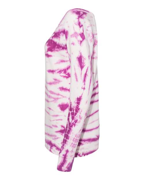 Women's French Terry Off-the-Shoulder Tie-Dyed Sweatshirt | USA Decoration