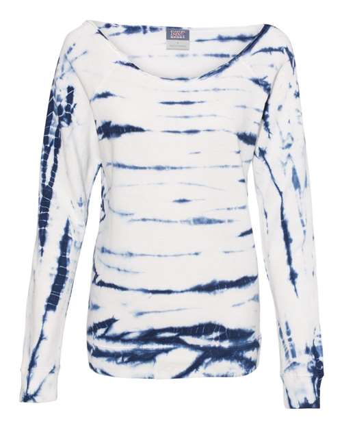 Women's French Terry Off-the-Shoulder Tie-Dyed Sweatshirt | USA Decoration