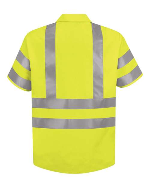 High Visibility Safety Short Sleeve Work Shirt | USA Decoration