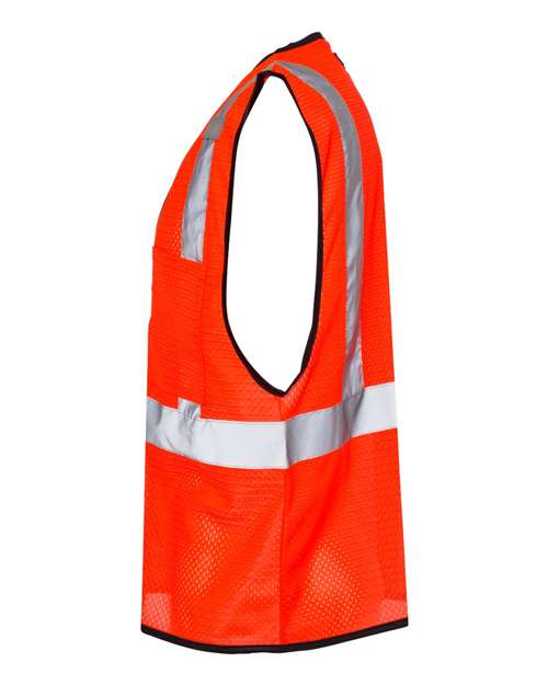 Single Pocket Zipper Mesh Class 2 Vest | USA Decoration