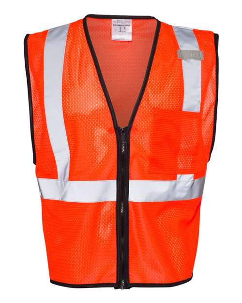 Single Pocket Zipper Mesh Class 2 Vest | USA Decoration