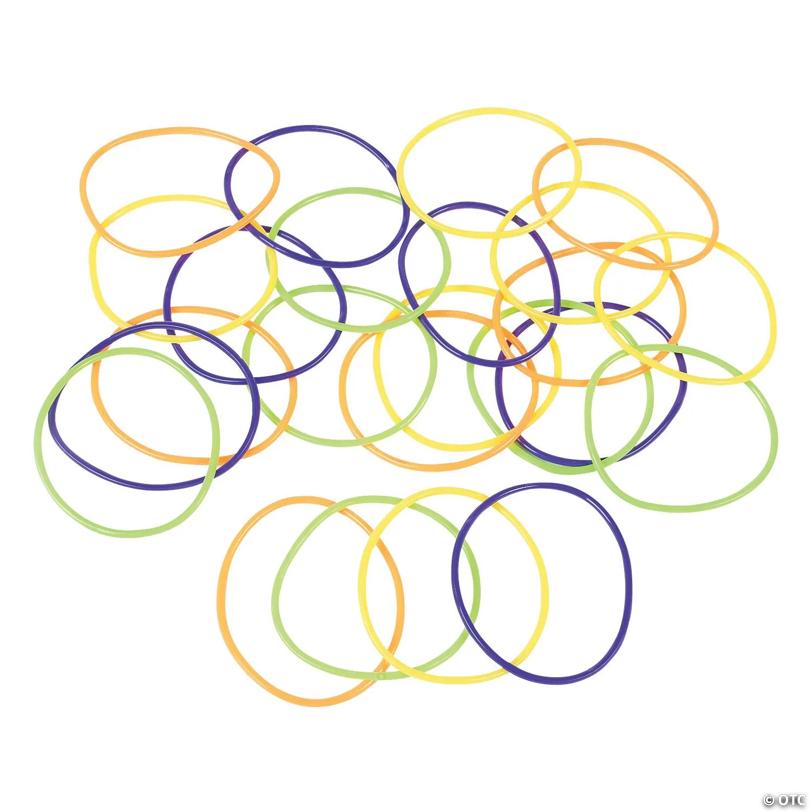 7" Bulk 144 Pc. Halloween Colors Plastic Jelly Bracelets