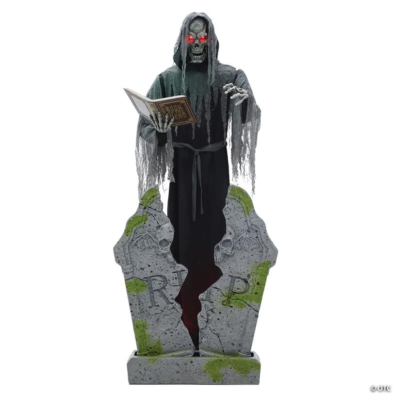 7 Ft. Soul Stealer Black & Grey Animated Prop Halloween Decoration