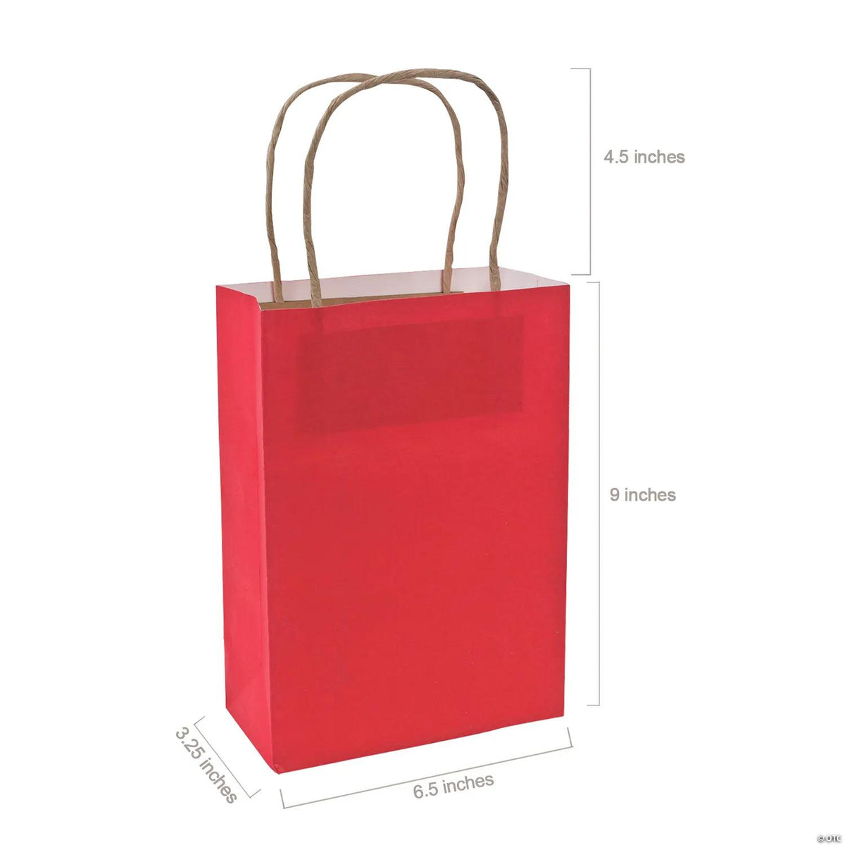 7" x 13 1/4" Bulk 60 Pc. Medium Red Kraft Paper Gift Bags