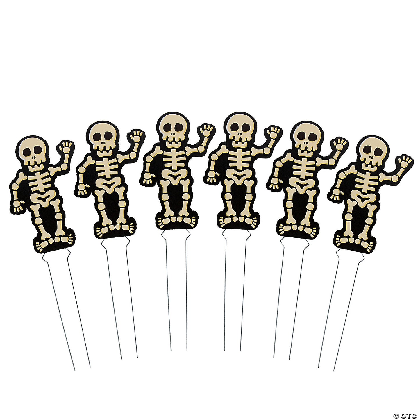 8 1/2" x 12 3/4" Halloween Skeleton Yard Signs - 6 Pc. | USA Decoration®