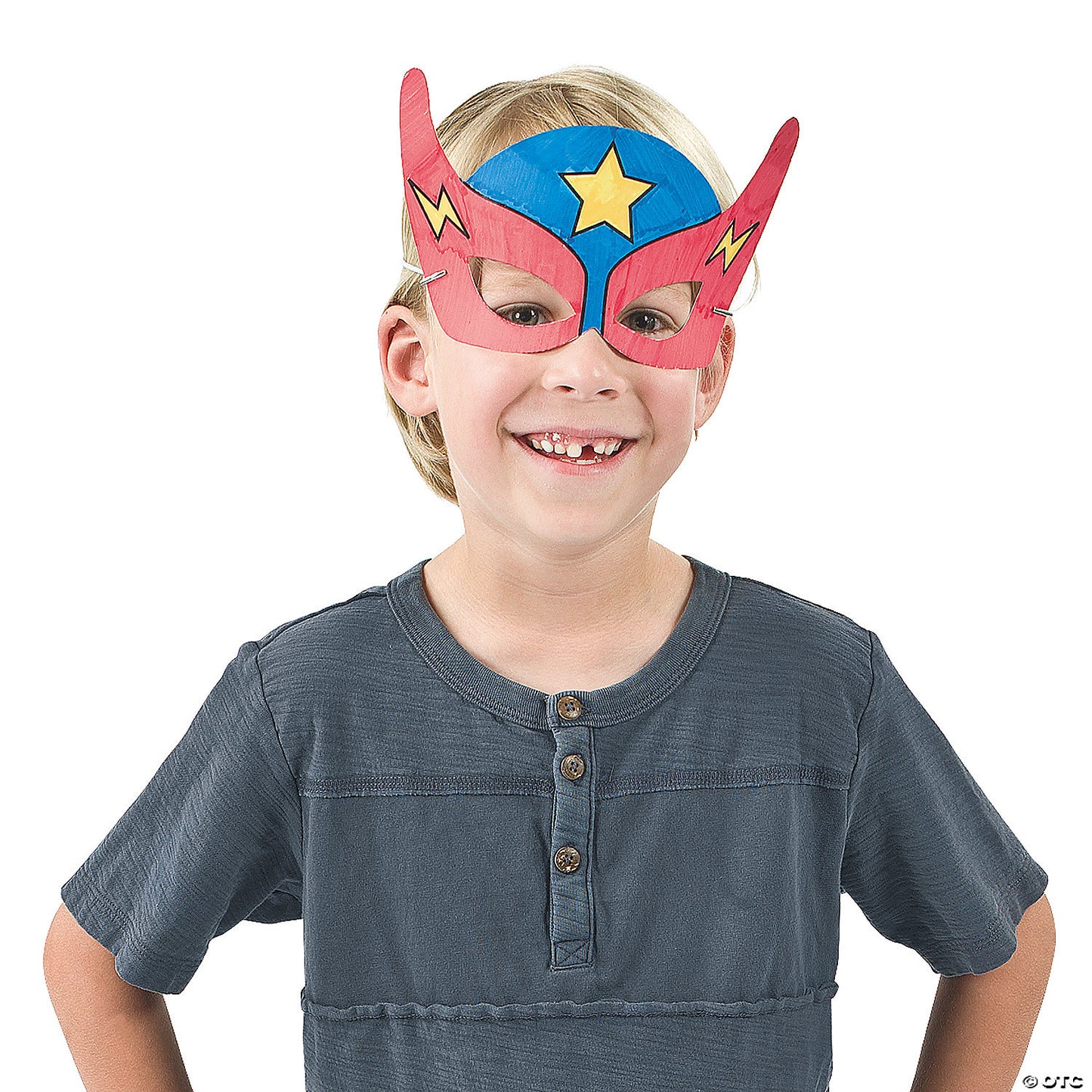 8" - 8 3/4" Color Your Own Paper Superhero Masks - 12 Pc. | USA Decoration®