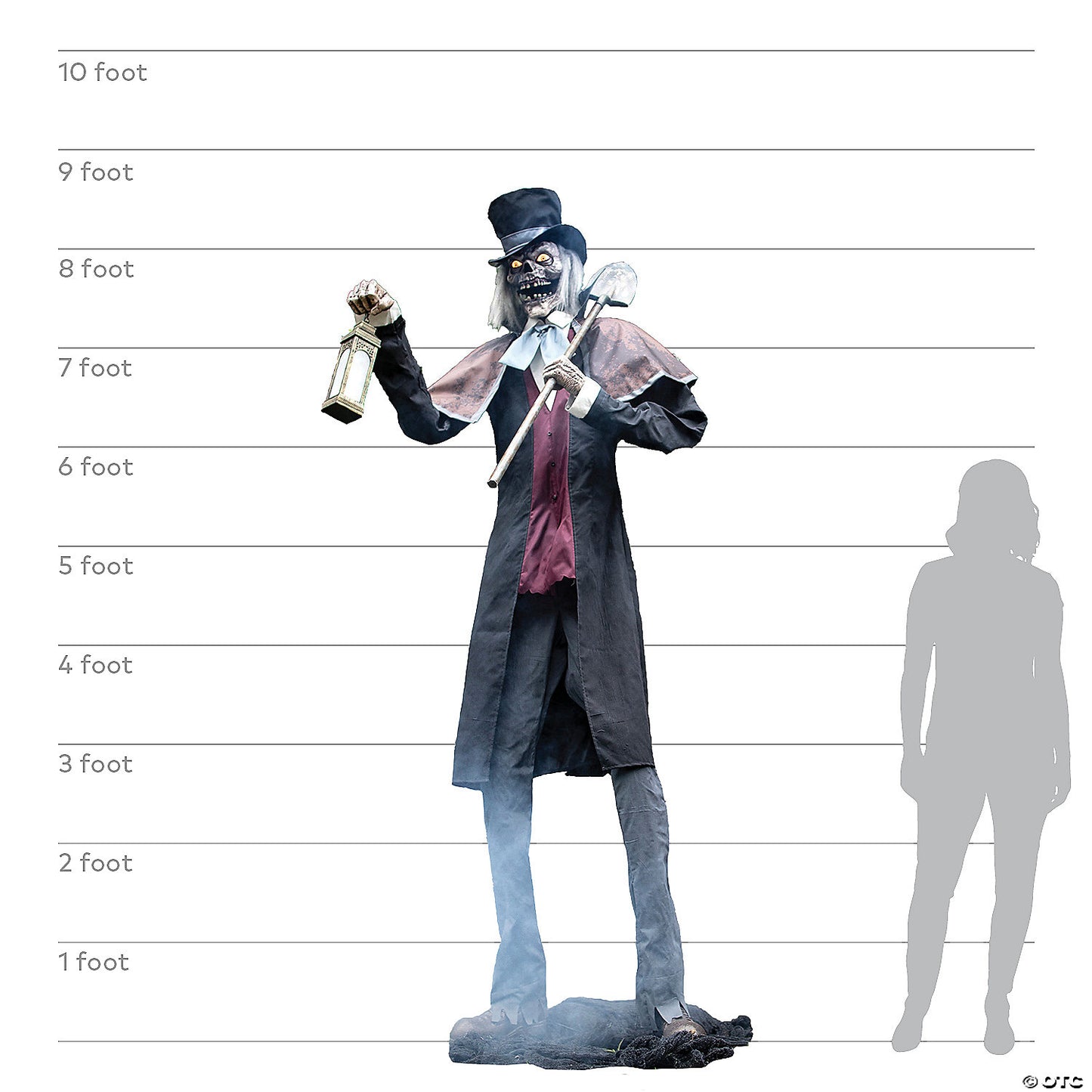 8 Ft. 5" Animated Towering Graveyard Host Halloween Decoration | USA Decoration®