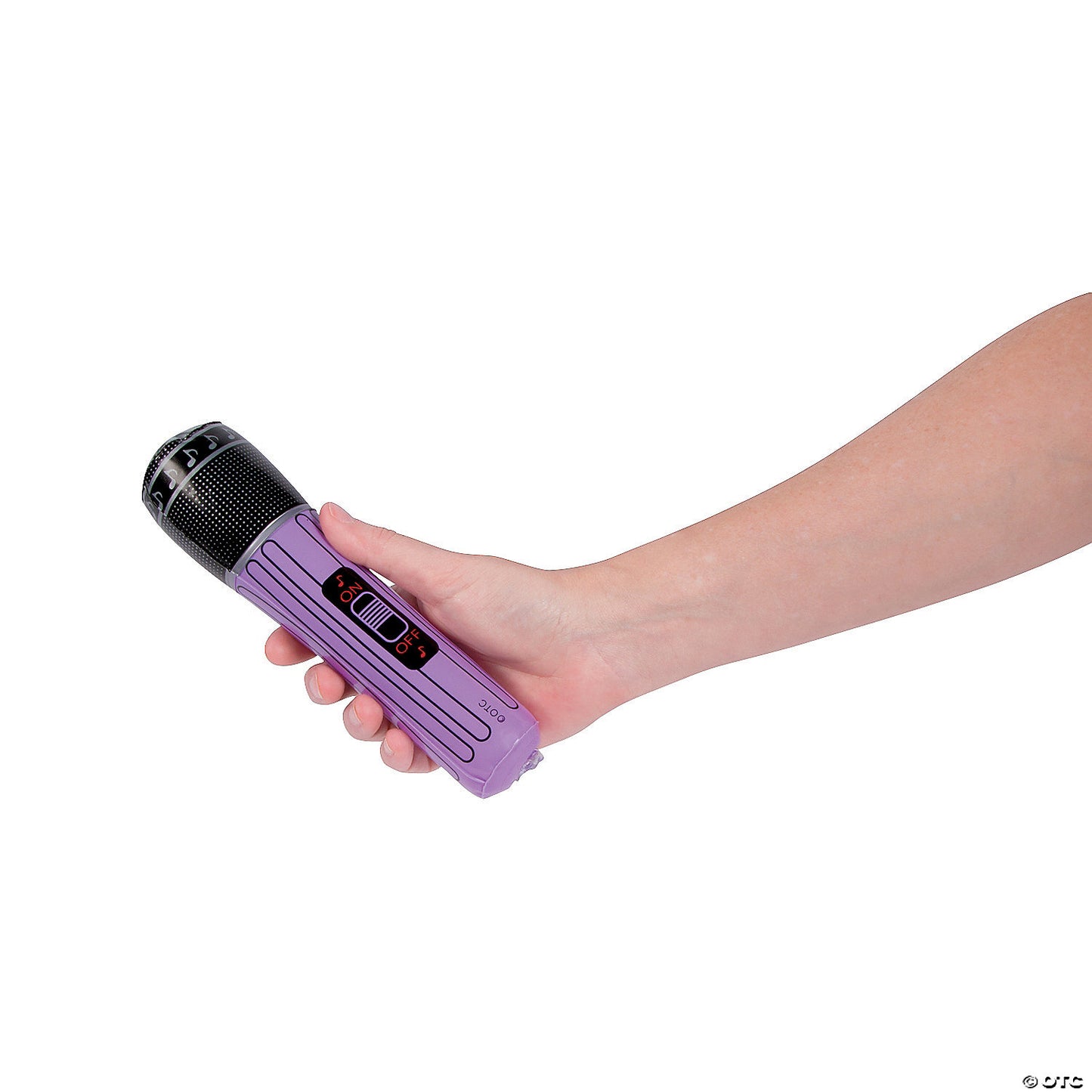 8" Inflatable Assorted Bright Colors Handheld Microphones - 12 Pc. | USA Decoration®