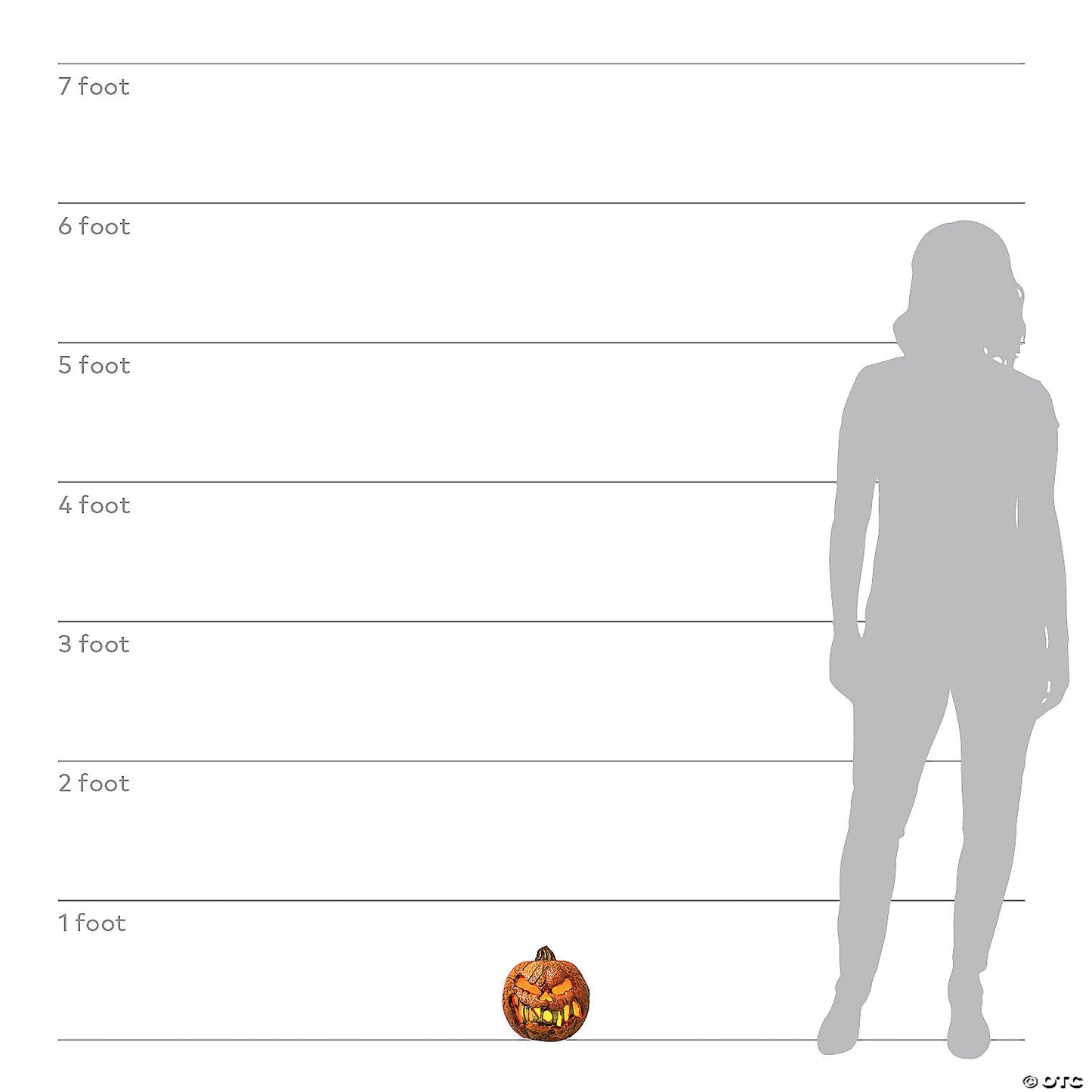 8" Rotten Flaming Pumpkin™ With Timer Halloween Decoration | USA Decoration®