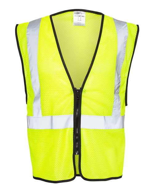 Zippered Mesh Economy Class 2 Vest | USA Decoration