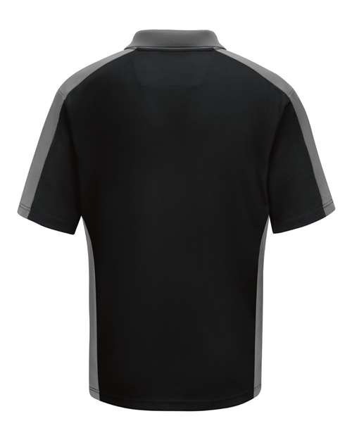 Short Sleeve Performance Knit Two Tone Polo | USA Decoration