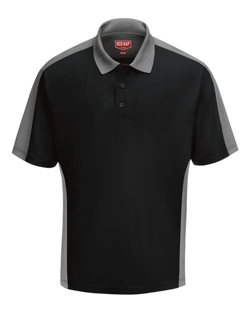 Short Sleeve Performance Knit Two Tone Polo | USA Decoration