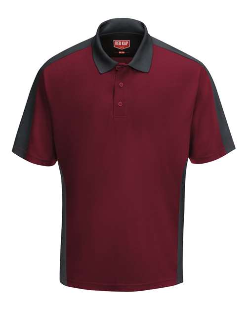 Short Sleeve Performance Knit Two Tone Polo | USA Decoration