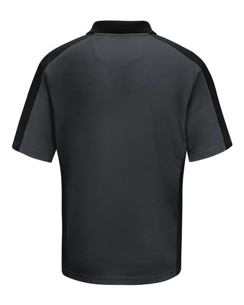 Short Sleeve Performance Knit Two Tone Polo | USA Decoration