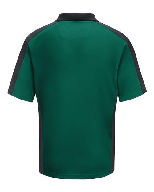 Short Sleeve Performance Knit Two Tone Polo | USA Decoration