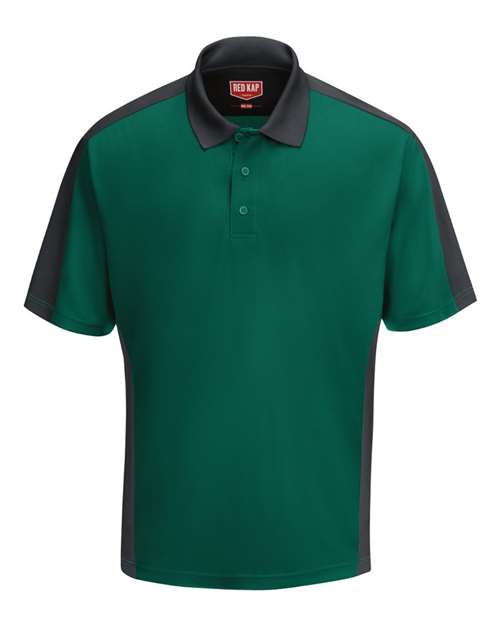 Short Sleeve Performance Knit Two Tone Polo | USA Decoration