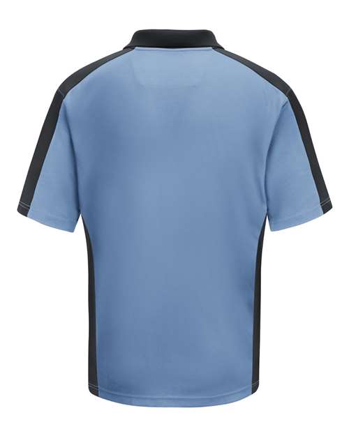 Short Sleeve Performance Knit Two Tone Polo | USA Decoration