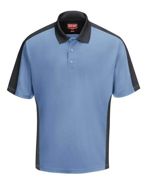 Short Sleeve Performance Knit Two Tone Polo | USA Decoration