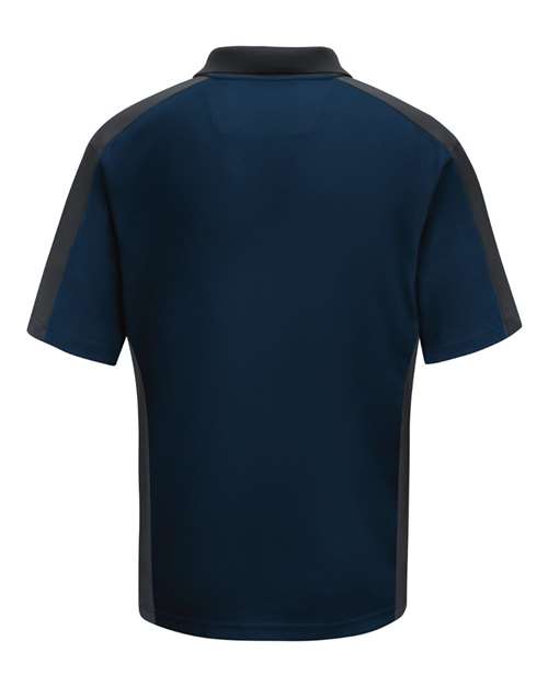 Short Sleeve Performance Knit Two Tone Polo | USA Decoration