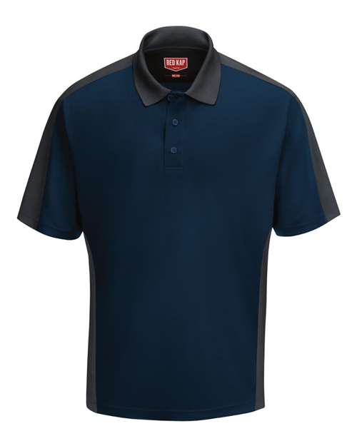 Short Sleeve Performance Knit Two Tone Polo | USA Decoration