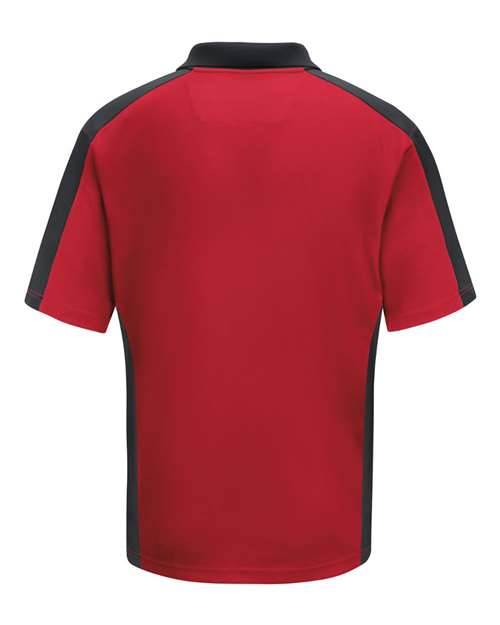 Short Sleeve Performance Knit Two Tone Polo | USA Decoration