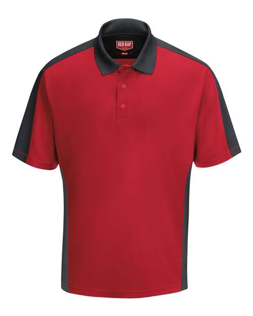 Short Sleeve Performance Knit Two Tone Polo | USA Decoration