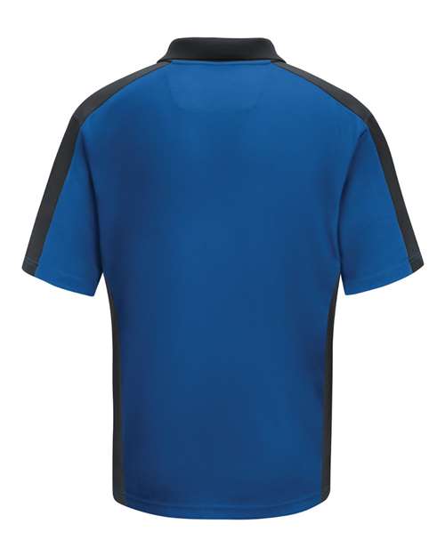 Short Sleeve Performance Knit Two Tone Polo | USA Decoration