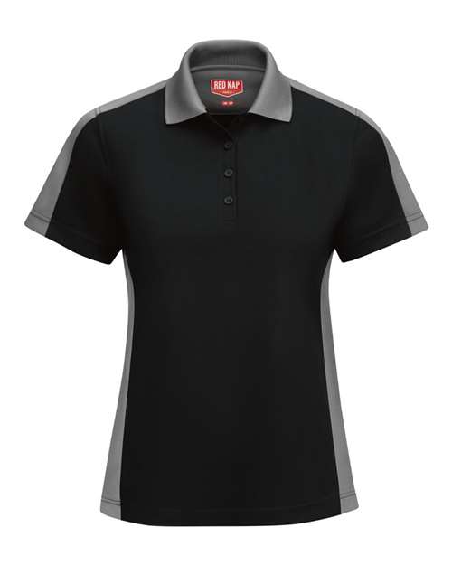 Women's Short Sleeve Performance Knit Two-Tone Polo | USA Decoration