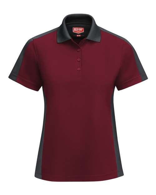 Women's Short Sleeve Performance Knit Two-Tone Polo | USA Decoration