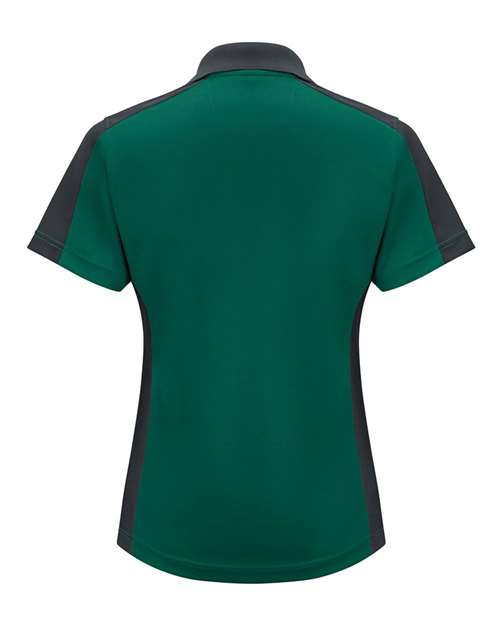 Women's Short Sleeve Performance Knit Two-Tone Polo | USA Decoration