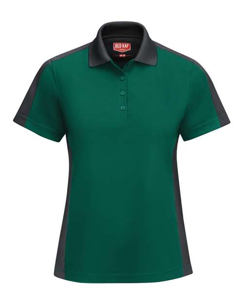 Women's Short Sleeve Performance Knit Two-Tone Polo | USA Decoration