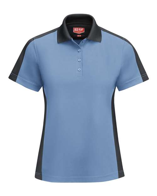 Women's Short Sleeve Performance Knit Two-Tone Polo | USA Decoration