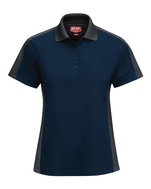 Women's Short Sleeve Performance Knit Two-Tone Polo | USA Decoration