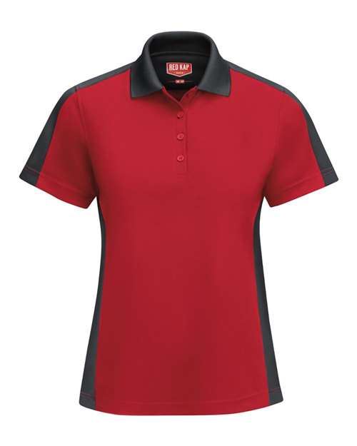 Women's Short Sleeve Performance Knit Two-Tone Polo | USA Decoration
