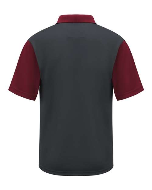 Short Sleeve Performance Knit Color-Block Polo | USA Decoration