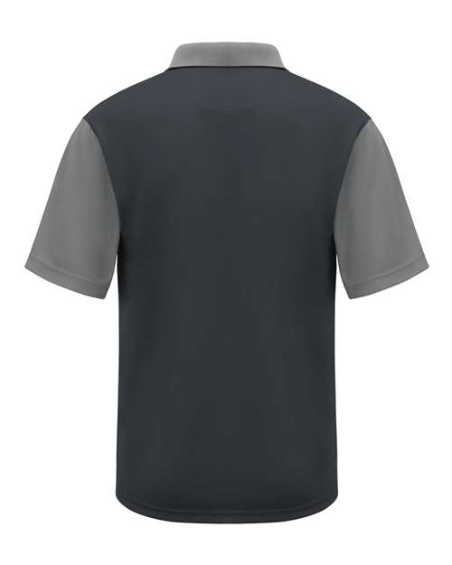Short Sleeve Performance Knit Color-Block Polo | USA Decoration