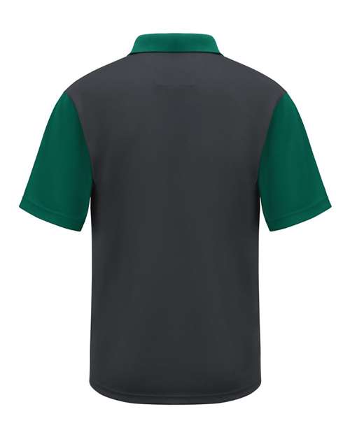 Short Sleeve Performance Knit Color-Block Polo | USA Decoration