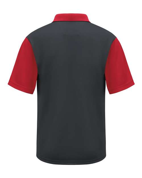 Short Sleeve Performance Knit Color-Block Polo | USA Decoration