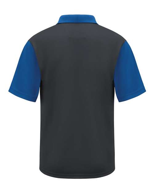Short Sleeve Performance Knit Color-Block Polo | USA Decoration
