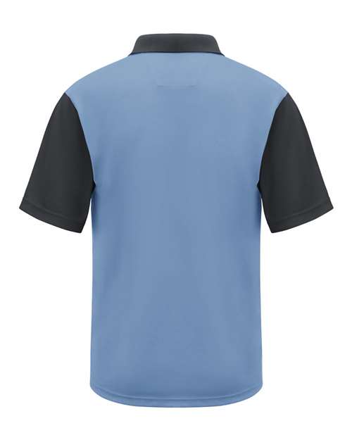 Short Sleeve Performance Knit Color-Block Polo | USA Decoration