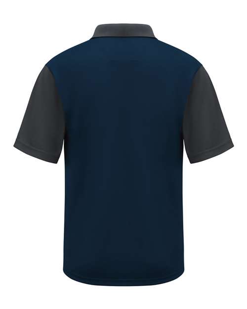Short Sleeve Performance Knit Color-Block Polo | USA Decoration