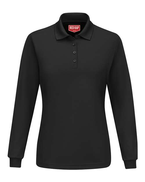 Women's Long Sleeve Performance Knit Polo | USA Decoration