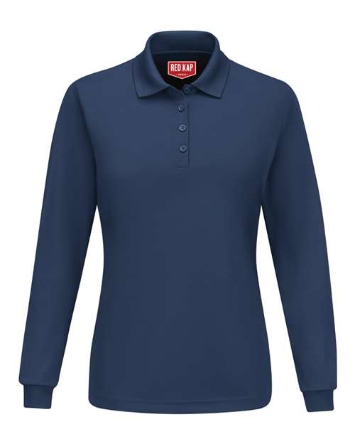 Women's Long Sleeve Performance Knit Polo | USA Decoration