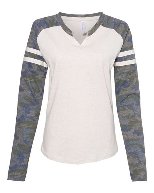 Women's Fine Jersey Mash Up Long Sleeve T-Shirt | USA Decoration
