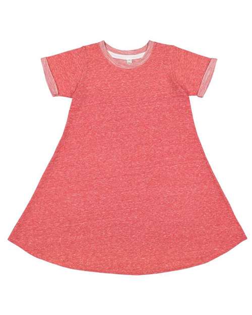 Harborside Mélange French Terry Girls' Twirl Dress | USA Decoration