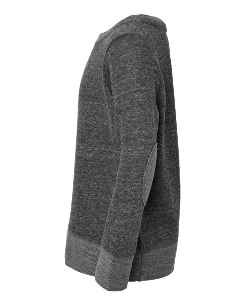 Youth Harborside Mélange French Terry Long Sleeve with Elbow Patches | USA Decoration