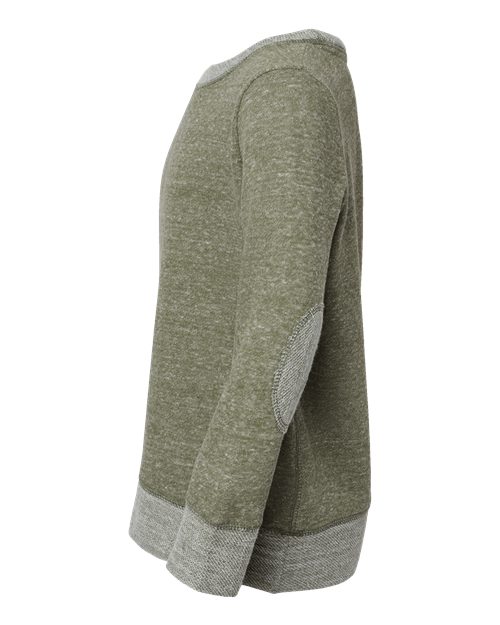 Youth Harborside Mélange French Terry Long Sleeve with Elbow Patches | USA Decoration