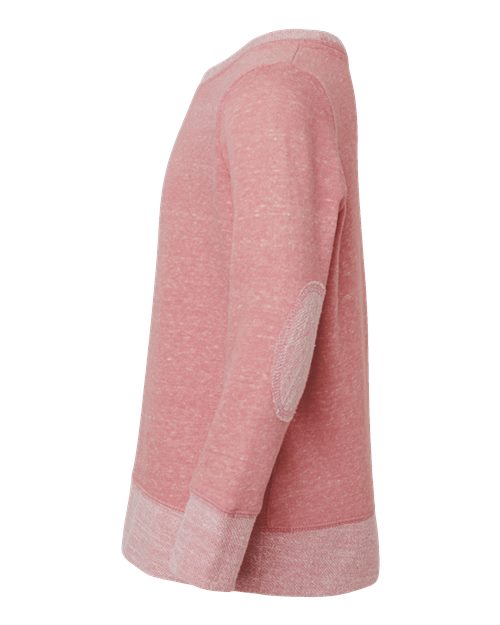 Youth Harborside Mélange French Terry Long Sleeve with Elbow Patches | USA Decoration